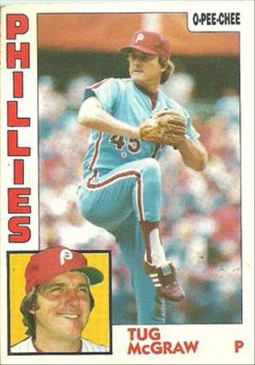 1984 O-Pee-Chee Baseball Cards 161     Tug McGraw